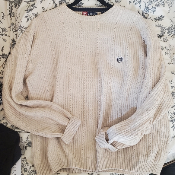 *SOLD* Chaps Oatmeal Sweater - Picture 3 of 4